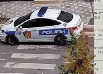 Parkoi makinën e policisë te vijat e bardha, gjobitet me 2 mijë lekë efektivi në Lezhë