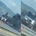 Merr flakë kamioni në ecje në autostradën “Arben Xhaferaj”, ja si shpëtoi shoferi (VIDEO)