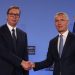 Vuçiç “zbrapset” para Stoltenberg: Serbia kërkon paqe, e respektojmë misionin e KFOR