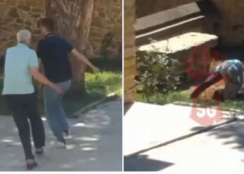 E rëndë/ Burri godet me thikë gruan në sytë e fëmijës, vjehrri e mban të shtrirë (Video)