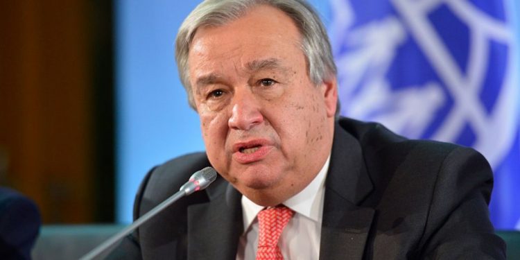 Berlin, Germany - November 04: Antonio Guterres, High Commissioner for Refugees of UNHCR, attends a press conference in german foreign office  on November 04, 2015 in Berlin, Germany. (Photo by Michael Gottschalk/Photothek via Getty Images)