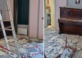 Tërmeti i dyfishtë në Greqi, shembet çatia e bashkisë në Samos