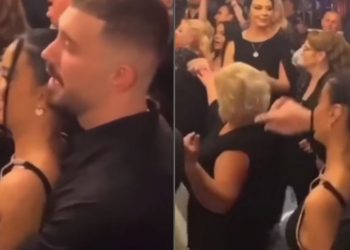 Krahë njeri-tjetrit, Bora dhe Donaldi e “djegin” në dasmën e Arbër Hajdarit (VIDEO)