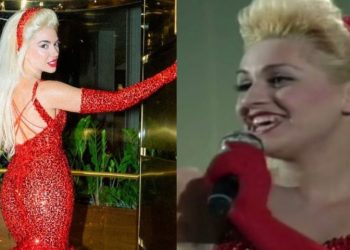 Elvana e surprizoi me look-un ikonik të saj, reagon Gili: E bukura me fustanin e xixëllonjës