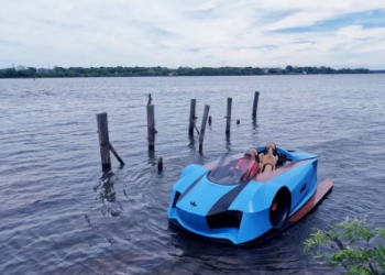 Makina e re amfibe elektrike nga Arosa është i stilit Ferrari –