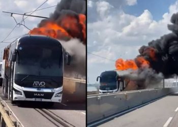 VIDEO/ Merr flakë autobusi në Venecia, ja ç’ka ndodhur –