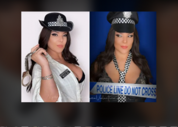 Foto/ Oficerja e egër braktis policinë për t’u zhveshur në… –