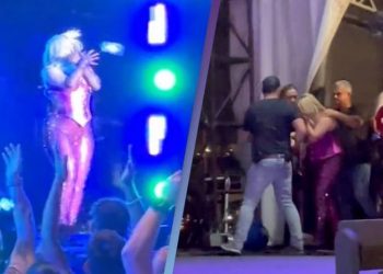 VIDEO/ Bebe Rexha qëllohet me telefon në fytyrë gjatë një koncerti në New York –