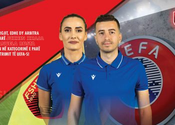Pas Jorgjit, edhe dy arbitra shqiptarë Juxhin Xhaja e Emanuela Rusta ngjiten në Kategorinë e Parë të arbitrimit të UEFA-s! –