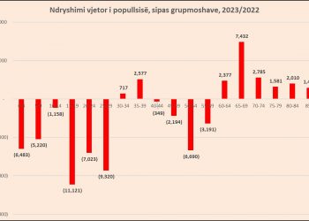 Plakja e popullsisë dhe ikja e të rinjve, grupmosha deri në 29 vjeç u tkurr me 40 mijë persona –
