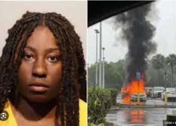 Video/ Nëna hyn në dyqan për të vjedhur, makina me dy fëmijët shpërthen në flakë –