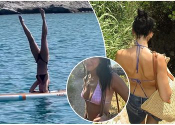 Akrobaci në plazhet greke, Dua Lipa nxjerr foto të tjera nga pushimet –