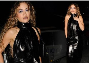 Rita Ora duket magjepsëse me fustan të zi –