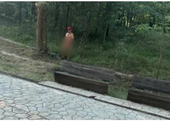 FOTO-SKANDAL/ Manjaku te liqeni zhvishet sa sheh femra –