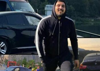 Del video kur ‘BMW’ me shpejtësi skëterrë ‘fluturon’ mbi kodër –