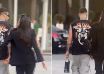 Jori Delli nuk përmbahet në rrugët e Tiranës, puthje pasionante me… –