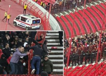 VIDEO/ “Shqipëri” brohoritet në Beograd, malazezë përplasen me serbët –