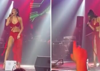 Tayna goditet me telefon në mes të koncertit –