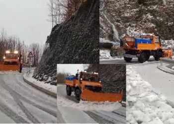VIDEO/ Bie dëbora e parë për këtë vit në Qafë Thore –