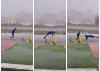 VIDEO/Plazh në dimër! Lojtarët e Butrintit ‘ushtrojnë’ notin në fushë –