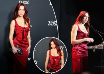 Dua Lipa shkëlqen me veshjen e kuqe në krah të aktores “Barbie” –