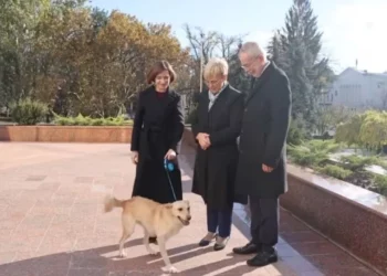 VIDEO/ Qeni i presidentes moldave kafshon presidentin austriak –