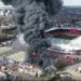 Zjarr masiv pranë stadiumit ikonik anglez, shtyhet ndeshja –