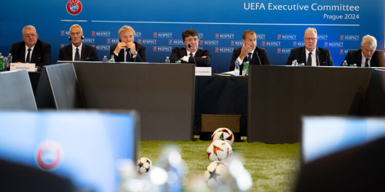 PRAGUE, CZECHIA - SEPTEMBER 24: UEFA Executive Committee - Prague 2024 on September 24, 2024 in Prague, Czechia (Photo by Kristian Skeie - UEFA/UEFA via Getty Images)