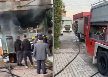 Elbasan/ Zjarr në katin e parë të një banese –