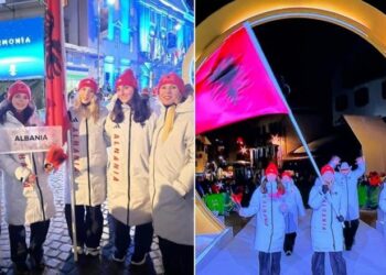 Kuqezi në skenën olimpike, Denni Xhepa dhe Lara Colturi parakalojnë me flamurin shqiptar –