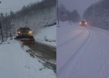Trashësia arrin deri në 20 cm, rikthehen reshjet e borës në Korçë –