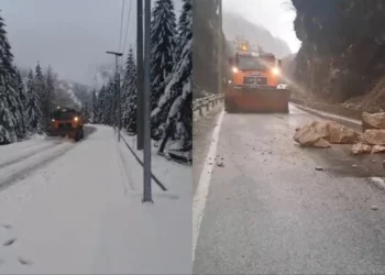 Reshje shiu dhe dëbore në Kukës, rënie gurësh në aksin Bajram Curr-Valbonë –