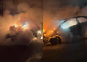 Zjarri shkrumbon makinën në Korçë, nis hetimi për ngjarjen –