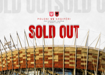 ‘PGE Narodowy’ do marrë nuanca kuqezi, shiten të gjitha biletat për tifozët shqiptarë mbi sfidën me Poloninë –