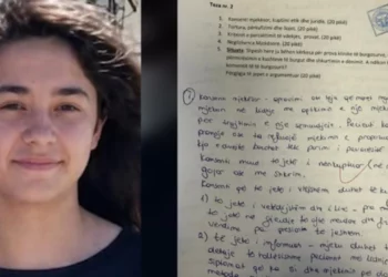 Humbi jetën në aksident së bashku me babanë e saj, pedagogu publikon provimin e fundit të studentes nga Lezha –