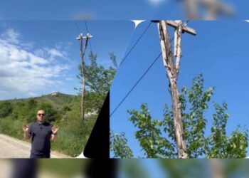 Tela të zhveshur në shtylla elektrike prej druri në zonën e Darsisë, Korreshi thirrje ministrit: Shikoje o Karakaç! –