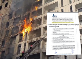 “25 vite garanci”/ “Arlis” e hedh përgjegjësinë për fasadën e djegur të pallatit tek prodhuesi i huaj –