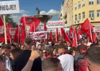 Protestat për gjuhën shqipe në Maqedoninë e Veriut, arrestohen tre studentë shqiptarë –