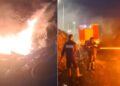 Tymi pushton qytetin e Vlorës, përfshihet nga flakët fusha e mbetjeve –
