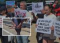 Kundër ndërtimit të resortit/ Me darë me vete për të prerë telat me gjemba, banorët e Rrjollit hidhen në protestë –